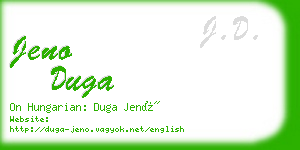 jeno duga business card